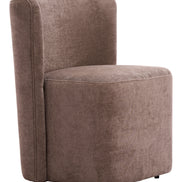 Bambun Dining Chair with Wheels Taupe