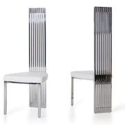 Elise Modern White Leatherette Dining Chair - image 5