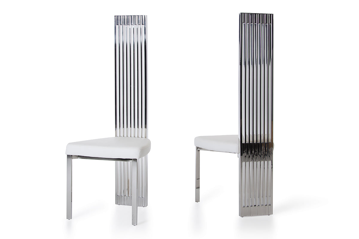 Elise Modern White Leatherette Dining Chair - image 5