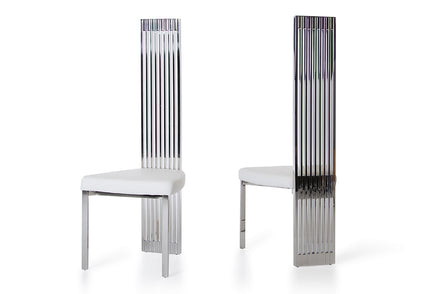 Elise Modern White Leatherette Dining Chair - image 5