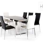 Courtland Modern Stainless Steel Dining Table - image 3