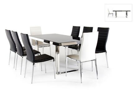 Courtland Modern Stainless Steel Dining Table - image 3