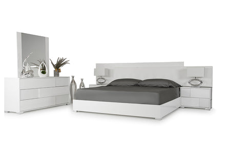 Monza Italian Modern White Nightstand - image 3