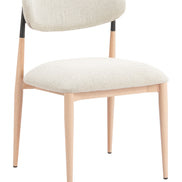 Equinox Armless Dining Chair (Set of 2) Oyster Gray & Natural