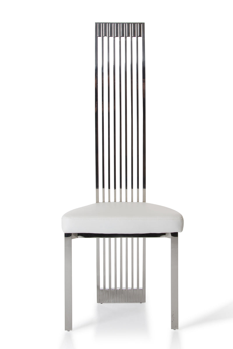 Elise Modern White Leatherette Dining Chair - image 4