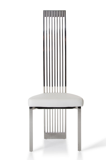 Elise Modern White Leatherette Dining Chair - image 4