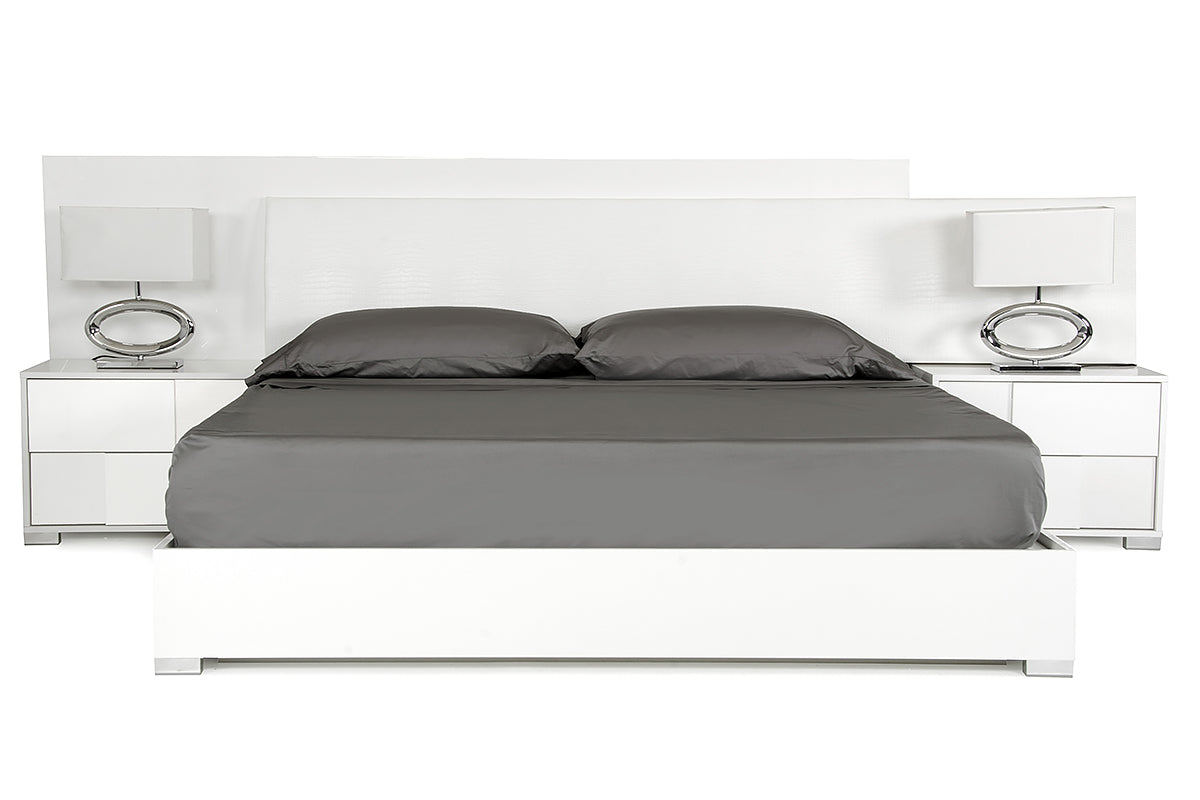 Monza Italian Modern White Nightstand - image 2
