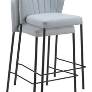Linz Counter Stool (Set of 2) Gray