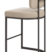 Velar Counter Stool (Set of 2) Beige & Gray