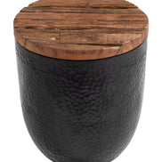 Duskan Storage Side Table Natural & Black