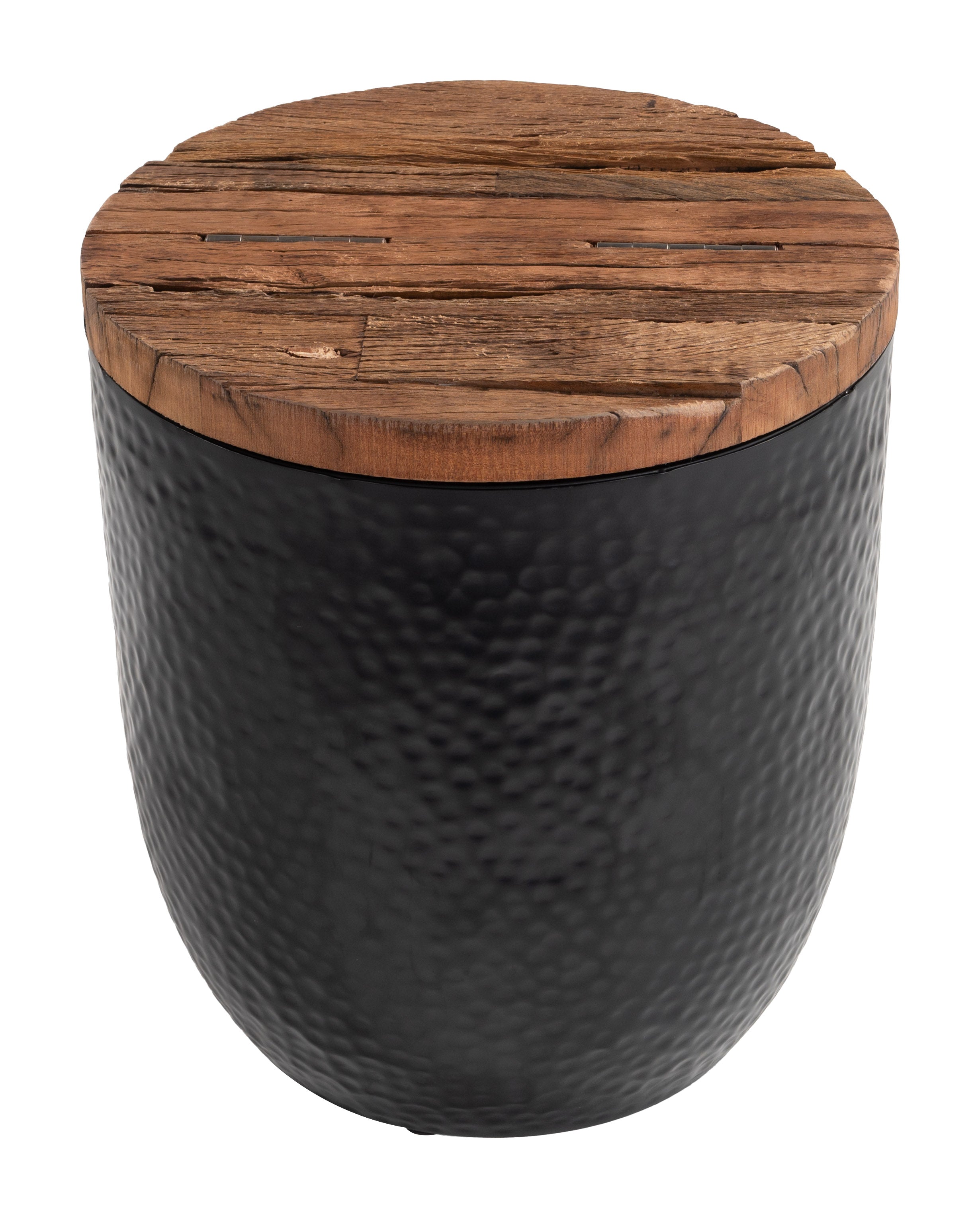 Duskan Storage Side Table Natural & Black