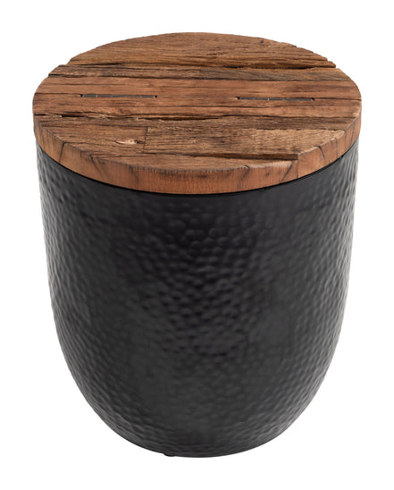 Duskan Storage Side Table Natural & Black
