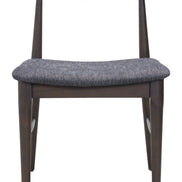 Tuzka Dining Chair (Set of 2) Gray & Espresso