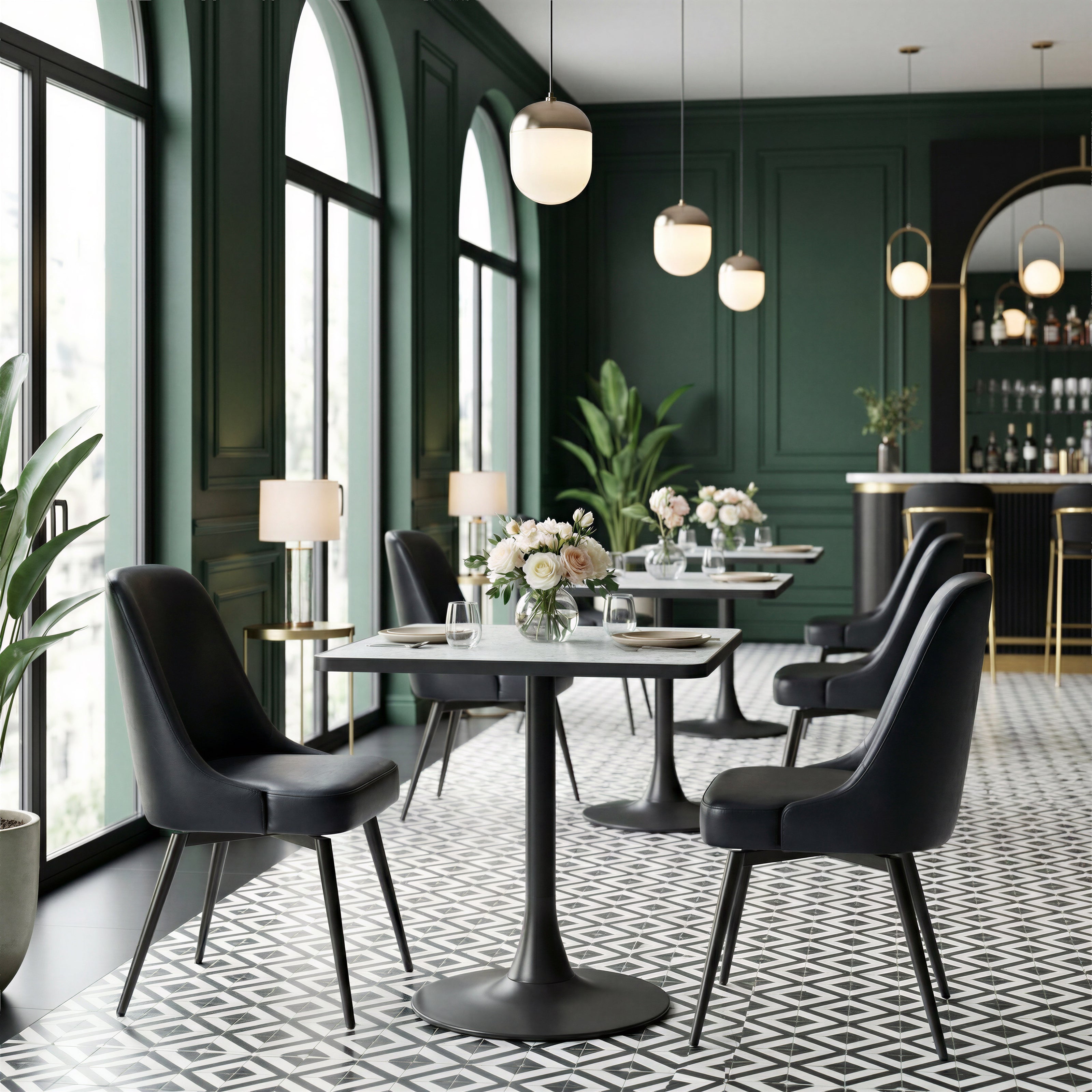 Spot Bistro Table Gray & Black