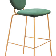 Odessa Barstool (Set of 2) Green & Gold