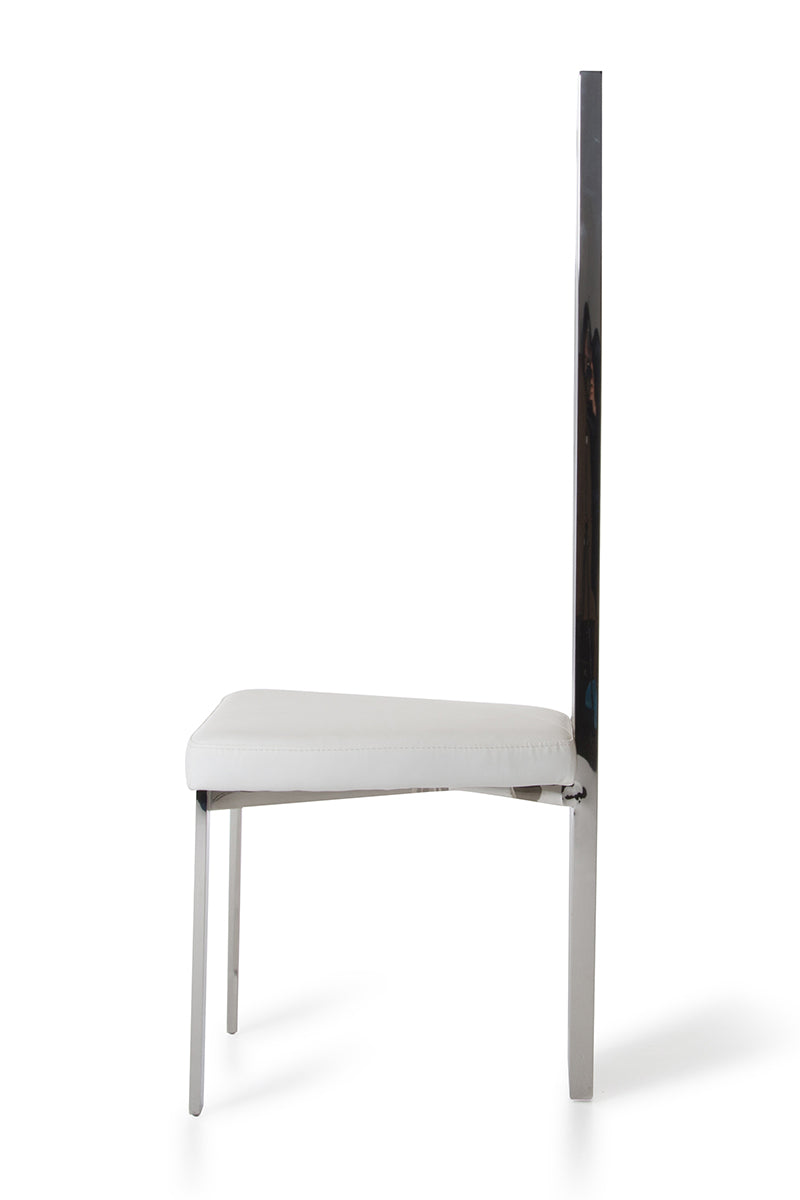 Elise Modern White Leatherette Dining Chair - image 3
