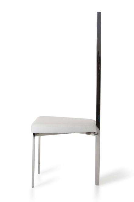 Elise Modern White Leatherette Dining Chair - image 3