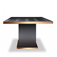 Talin Modern Black Crocodile & Rosegold Dining Table - image 2