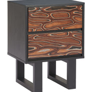 Aremi Nightstand Brown & Black