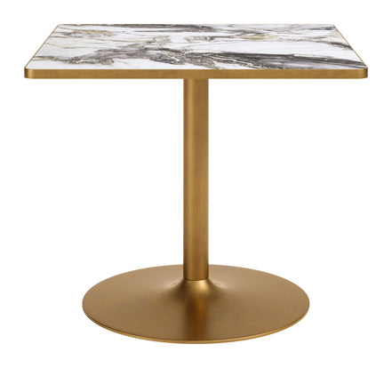 Caliza Dining Table White & Gold