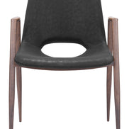 Desi Dining Chair (Set of 2) Black & Walnut