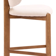 Rosetta Counter Stool (Set of 2) Beige & Walnut