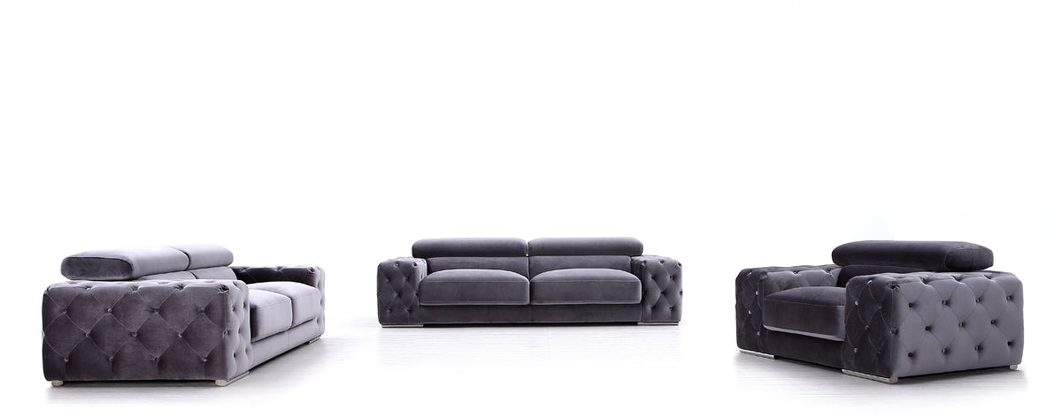 Trisha Modern Grey Fabric Chair