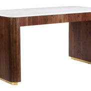 Obeah Desk White & Walnut