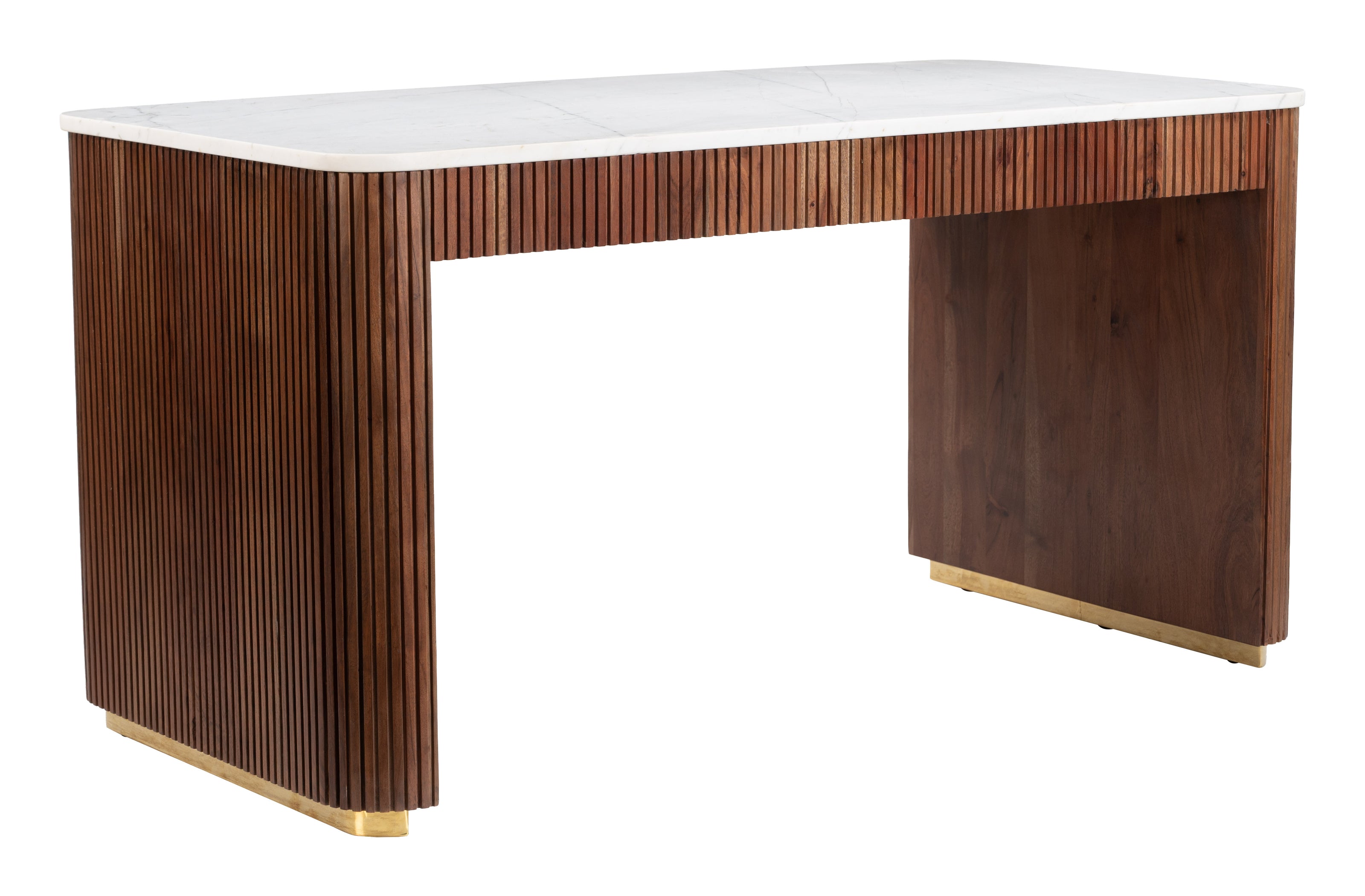 Obeah Desk White & Walnut