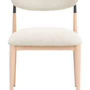 Equinox Armless Dining Chair (Set of 2) Oyster Gray & Natural
