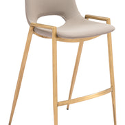 Desi Counter Stool (Set of 2) Beige & Gold