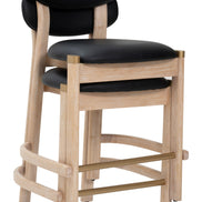 Rilou Counter Stool (Set of 2) Black & Natural