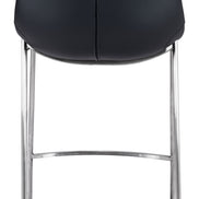 Magnus Counter Stool (Set of 2) Black & Silver