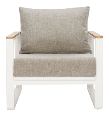 Welt Armchair Taupe & White