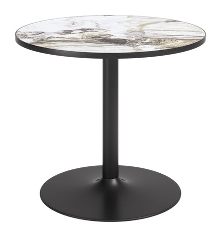 Batu Dining Table Gray & Black