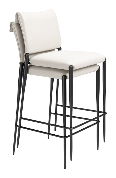 Freesia Barstool (Set of 2) White