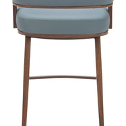 Poise Barstool Azure Gray & Walnut