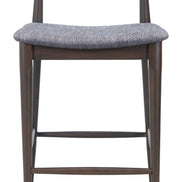 Tuzka Counter Stool (Set of 2) Gray & Espresso