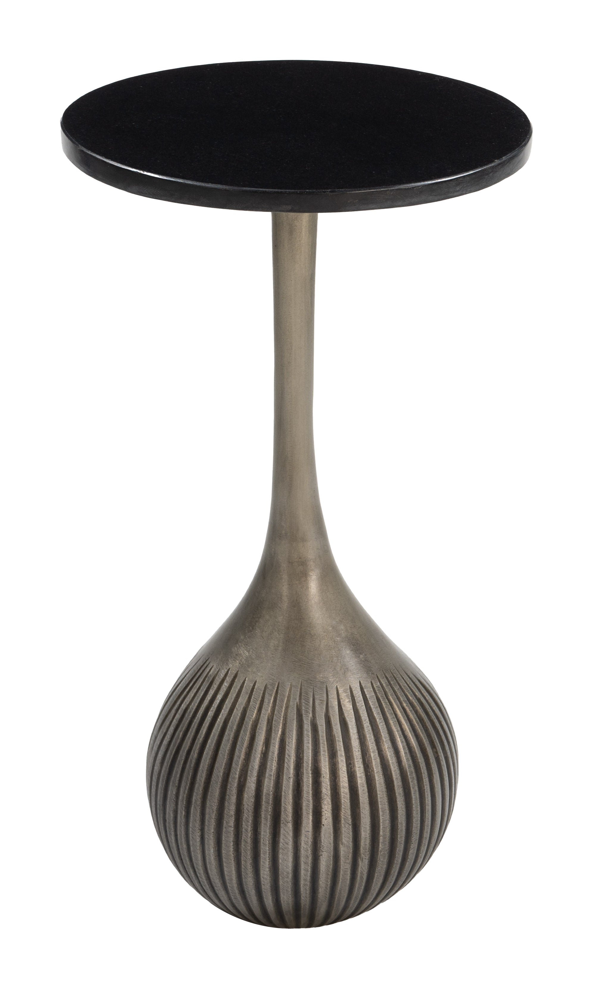 Ionis Accent Table Black & Antique Silver