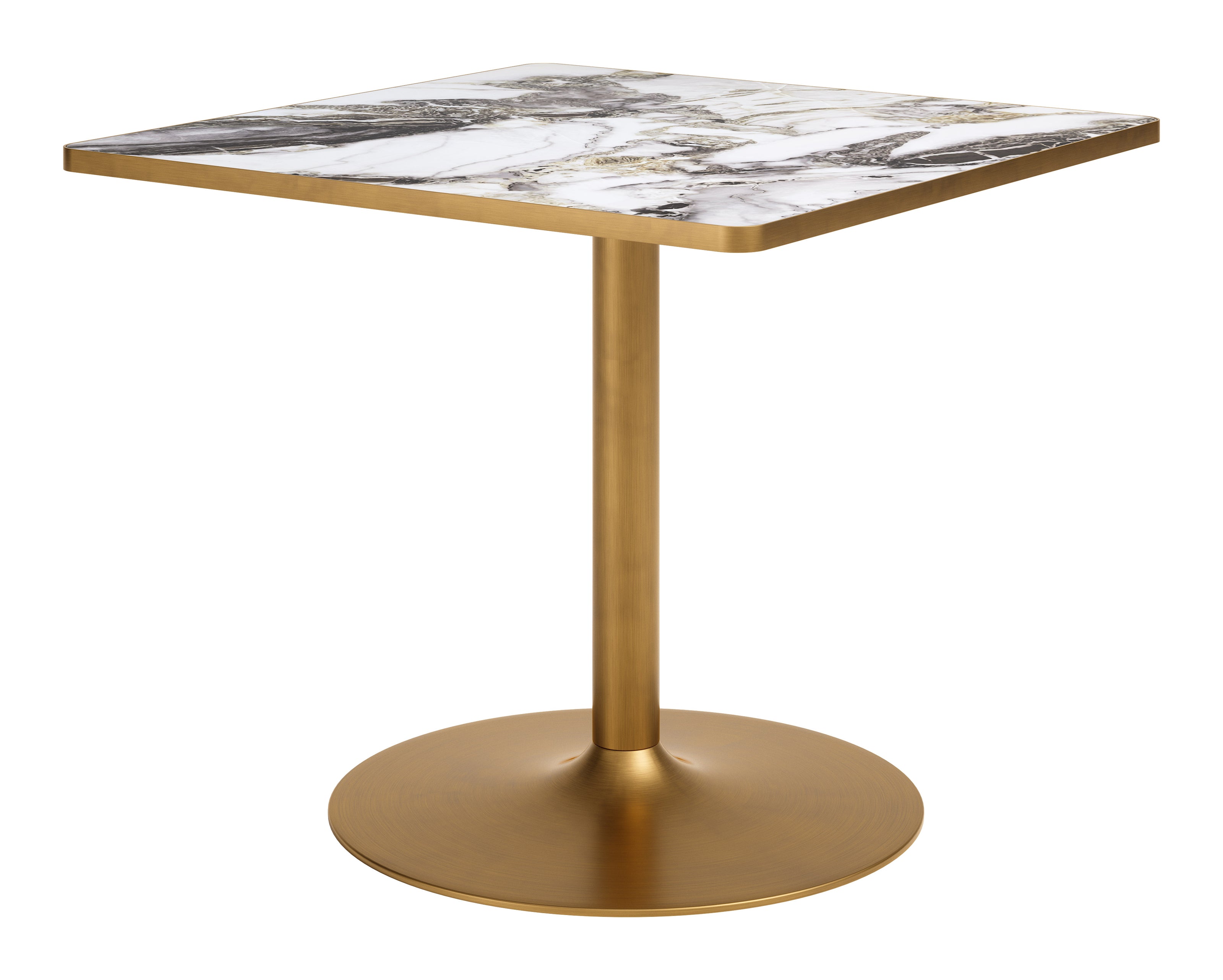 Caliza Dining Table White & Gold
