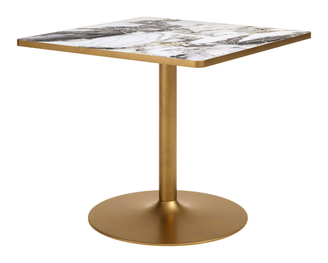 Caliza Dining Table White & Gold