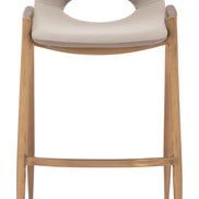 Desi Barstool (Set of 2) Beige & Gold