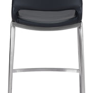 Ace Counter Stool (Set of 2) Black & Silver
