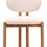 Rosetta Dining Chair (Set of 2) Beige & Walnut