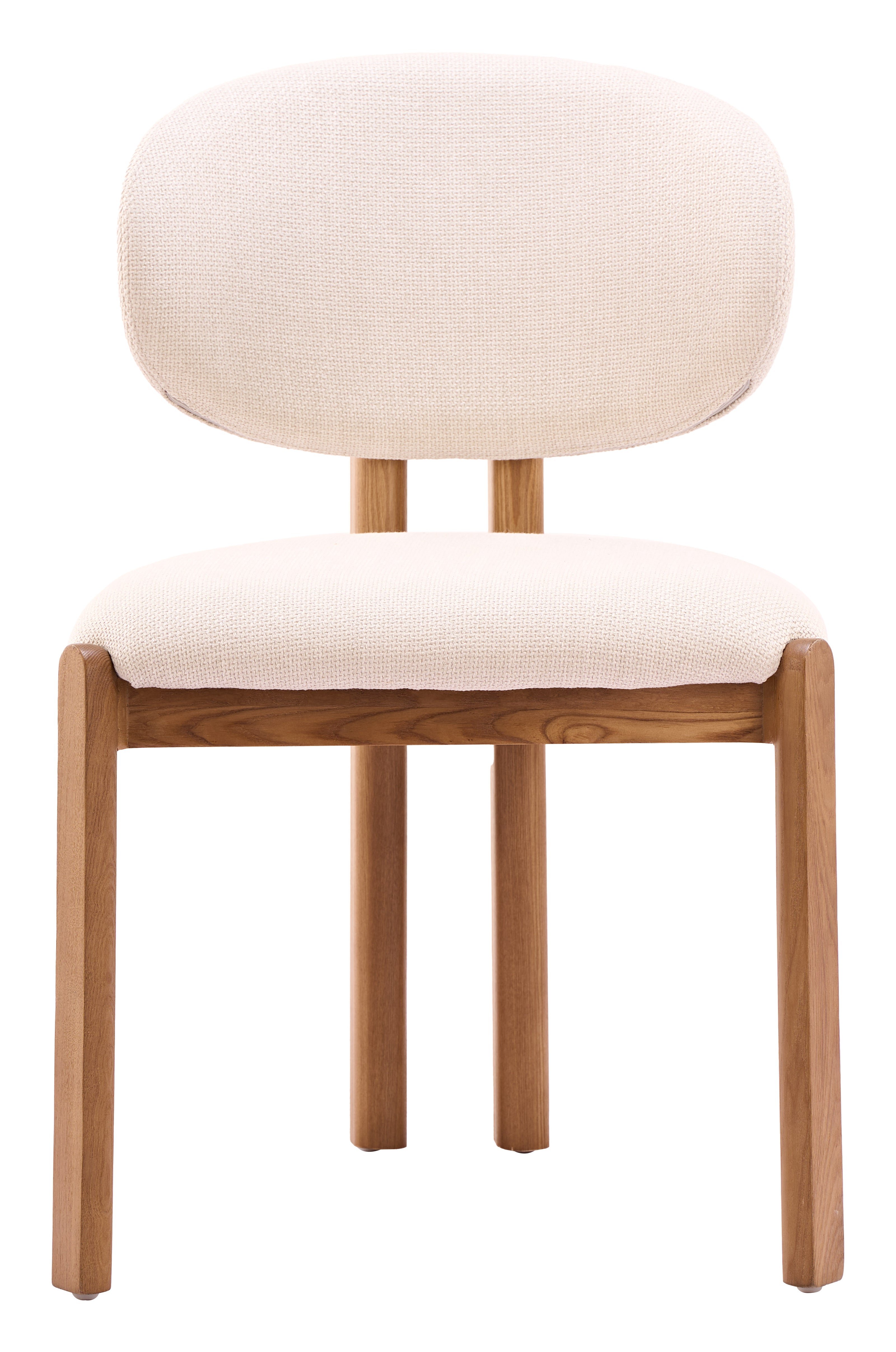 Rosetta Dining Chair (Set of 2) Beige & Walnut