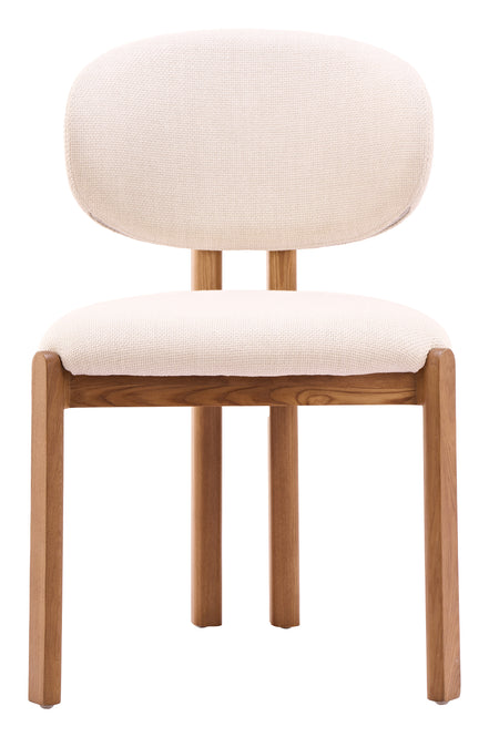 Rosetta Dining Chair (Set of 2) Beige & Walnut