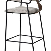 Couva Barstool (Set of 2) Gray Tweed