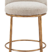 Nordhavn Swivel Barstool Beige & Gold