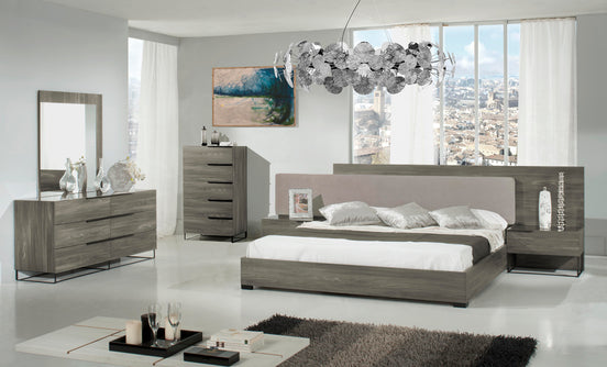 Enzo Italian Modern Grey Oak Chest