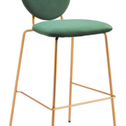Odessa Barstool (Set of 2) Green & Gold